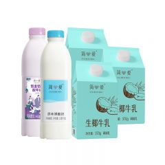 简爱 家庭装裸酸奶 原味 1.08kg*3瓶