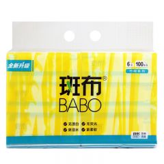 斑布竹浆本色软抽3层100抽*4包/提（135*200mm/张）
