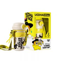 uooha真空双饮杯悠哈音乐节奥奇-黄色（450ml）