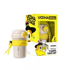 uooha真空双饮杯悠哈音乐节奥奇-黄色（350ml）