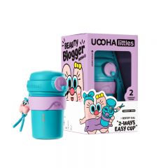 uooha真空双饮杯美妆博主海伦-蓝色（350ml）