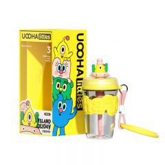 UOOHAlittles 海岛假日吸管水杯550ml（黄色-假日奥奇）